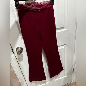 Fashion Nova Burgundy lace pants